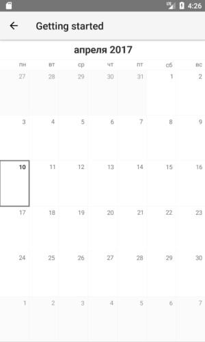 RadCalendar: Localization on Android